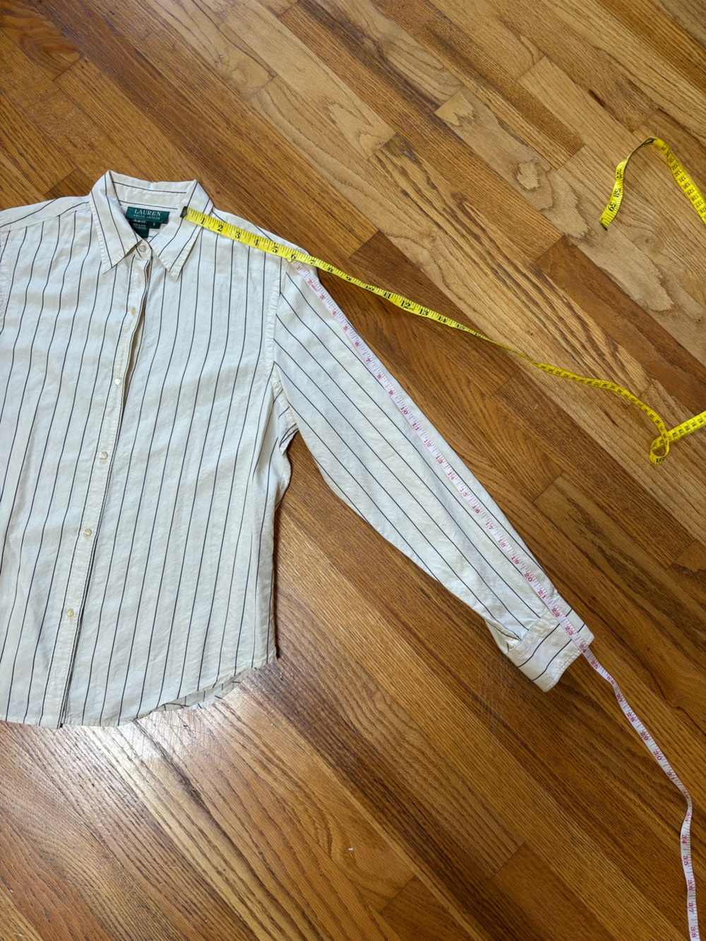 Vintage Y2K Lauren Ralph Lauren 100% silk button up Oxford blouse size 6 EUC - Picture 6 of 6